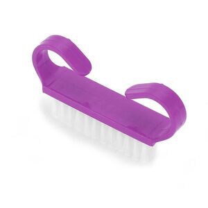 Durable Solid Horn Purple Nail Brush for Cleaning Fingernails 2.44"x1.38"
